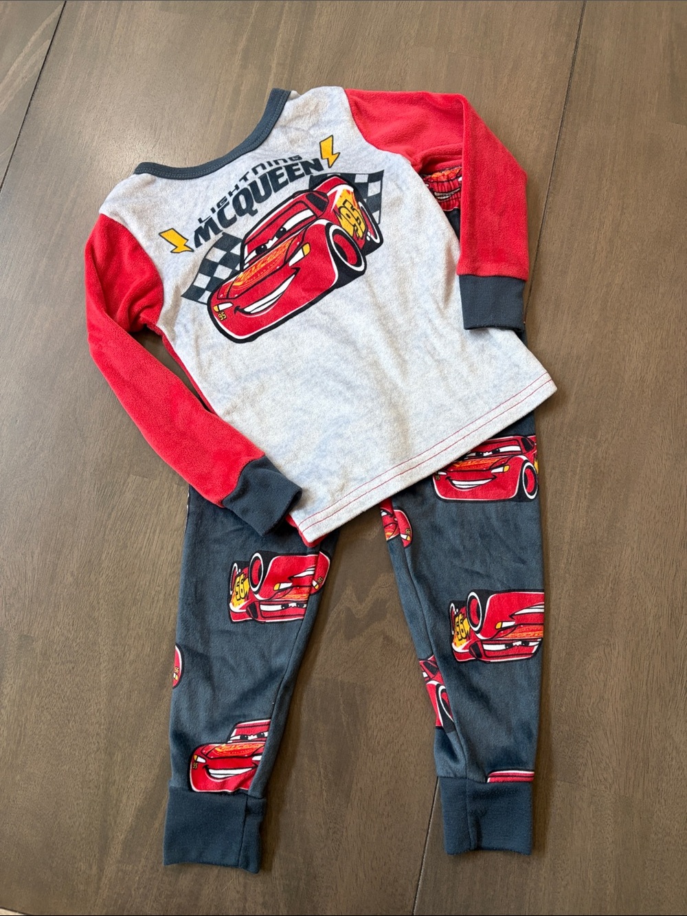 Disney Lightning McQueen Red and Gray Kids Pajama Set